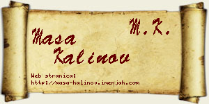 Maša Kalinov vizit kartica